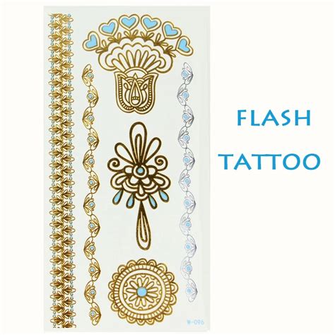 2015 New Body Art Flash Tattoos Gold Tattoo Women Jewelry Temporary Tattoos Sex Products Tatto