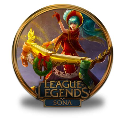 Silent Night Sona Icon League Of Legends Gold Border Iconset Fazie69