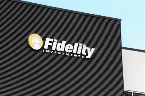 Fidelity Investments Logo On The Side Of A Building Editorial Stock
