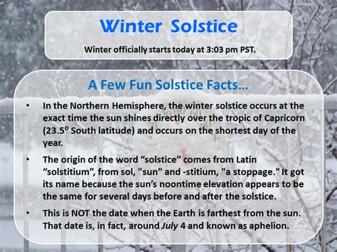 Here Are A Few Fun Facts About The Winter Solstice Wintersolstice Nws San Diego Scoopnest