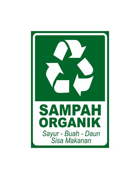 Tulisan Sampah Organik Stiker Sampah Organik Anorganik B Shopee Riset Riset