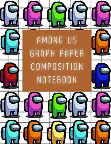 Among Us Graph Paper Composition Notebook Quad Ruled 1cm Grid Paper