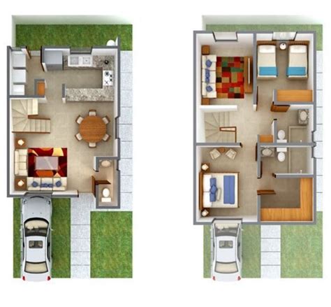 Maybe you would like to learn more about one of these? Casas pequeñas de 2 plantas | Planos de casas, Planos de ...
