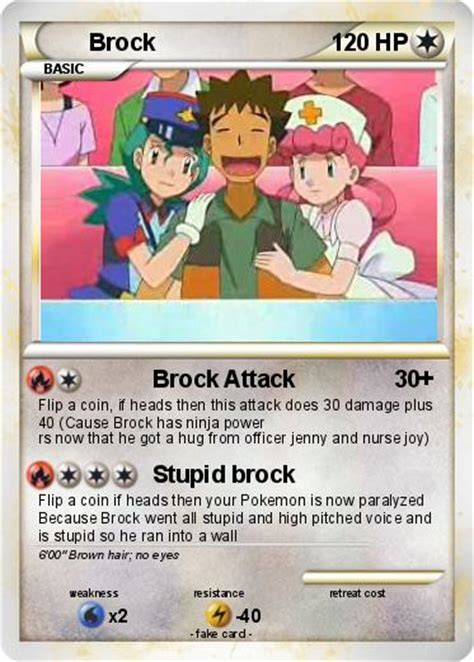 Pokémon Brock 494 494 Brock Attack My Pokemon Card