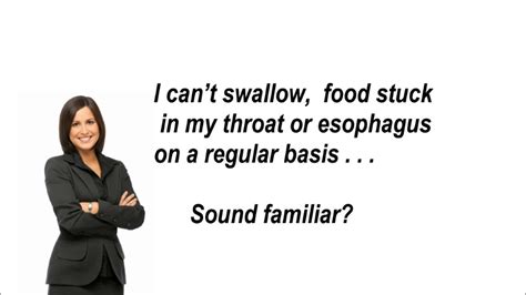 A sore throat that causes painful swallowing often signals that you're getting one of these common illnesses. I Can't Swallow Food Stuck in My Throat - YouTube