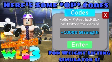 Heres All The Valid Op Codes In Weight Lifting Simulator 3 Roblox