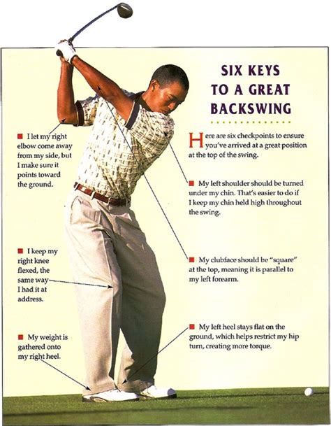 Six Keys To A Great Backswing Golf Backswing Golf Drills Golf Tips For Beginners