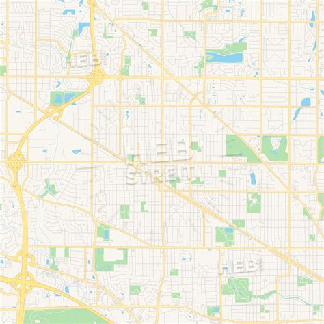 Empty Vector Map Of Arlington Heights Illinois Usa This Printable