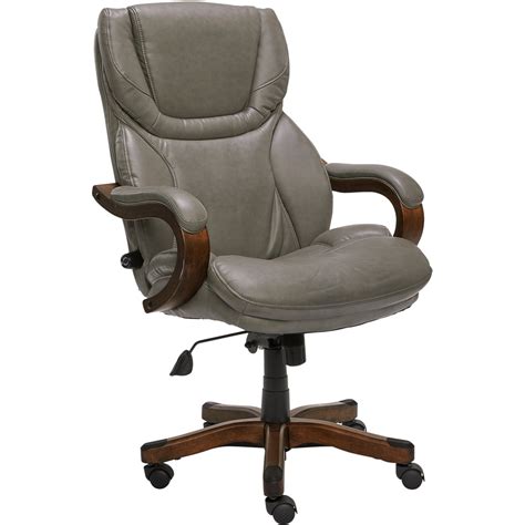 Leather office chairs look sleek and imposing, perfect for asserting your position and sitting down comfortably for hours. Best Buy: Serta Big and Tall Bonded Leather Executive ...