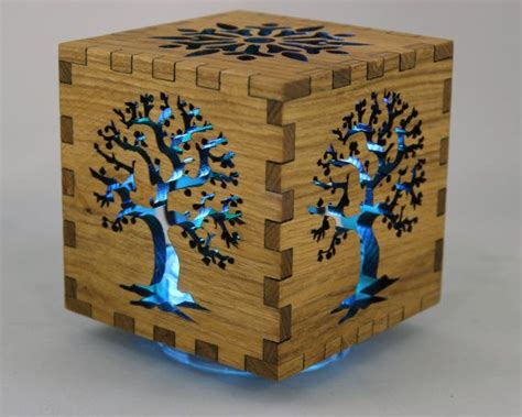 4 Tree Of Life Shadow Box Reclaimed Urban Wood Night Etsy