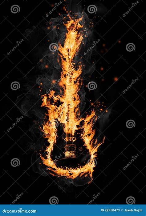 Guitarra Del Fuego Stock De Ilustración Ilustración De Creatividad