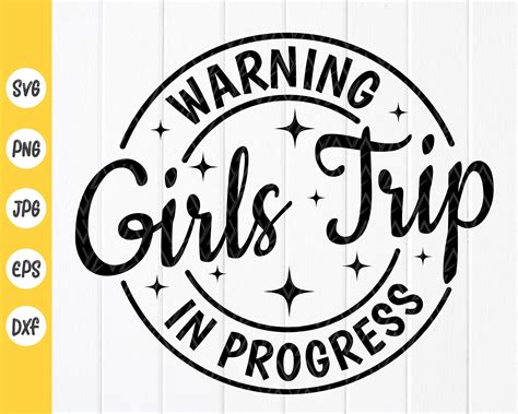 Craft Supplies And Tools Visual Arts Collage Girls Weekend Svg Warning