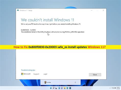 Cómo Arreglar 0x800f0830 0x20003 Safeos Instalar Actualizaciones De