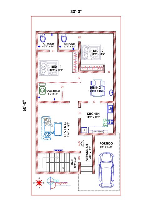 East Facing House Vastu Plan 30X40 With Car Parking Just We Are