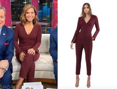 Lisa Boothe Burgundy Jumpsuit Fox And Friends Fashion Clothes