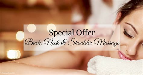 Special Offer Back Neck And Shoulder Massage