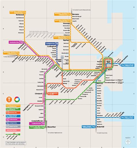 Loftus engadine heathcote illawarra t4 waterfall to. Cityrail : Sydney U-Bahn-Karte , Australien