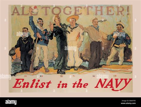 All Together Enlist In The Navy Stock Photo Alamy