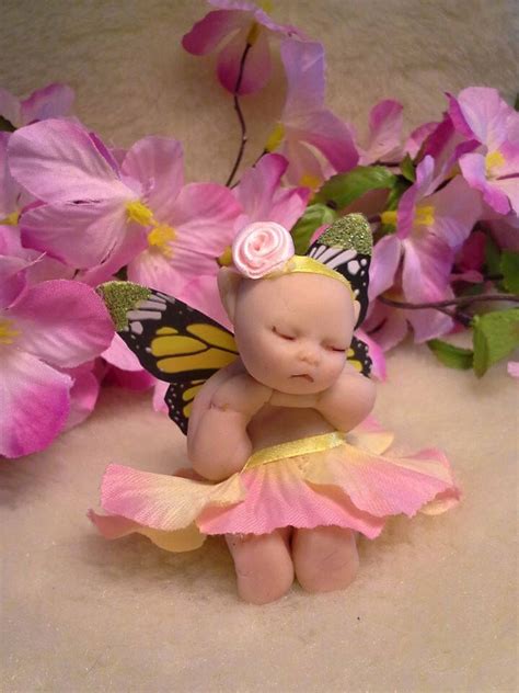 Baby Fairy Miniature Fairy Clay Fairy Sleeping Fairy Fairy Etsy