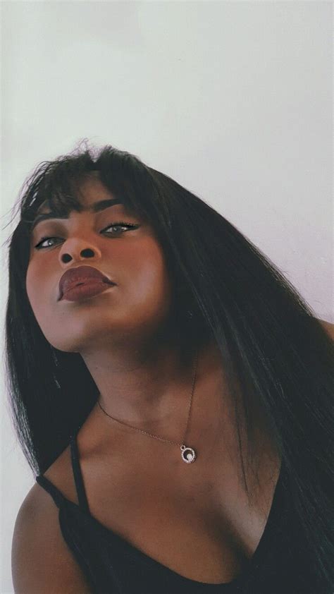 Art Hoe Make Up Melanin Bangs In 2020 Black Girl Makeup