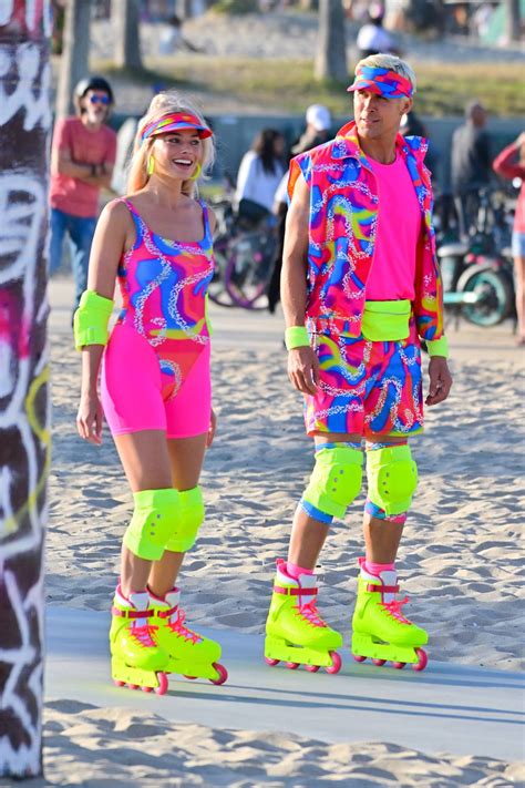 Margot Robbie And Ryan Gosling Skate As Barbie And Ken