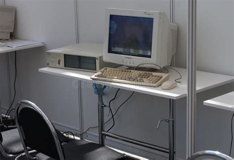 Old Personal Computer With Crt Monitor At Animefest Editorial Photo