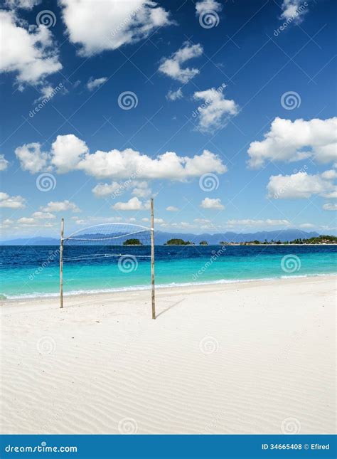 White Sand Beach And Blue Sky Stock Photo Image Of Ball Blue 34665408