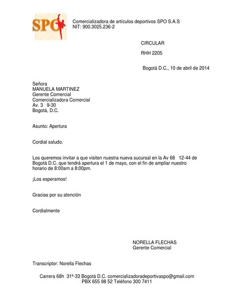 Carta Circular Externa By Norefguerrero Issuu