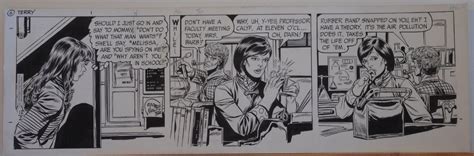 George Wunder Original Strip Art Terry 7x23 Signed Dated 122 1972