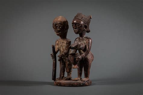 Yoruba West African Sculpture Of Ancestor Couple Naga Antiques