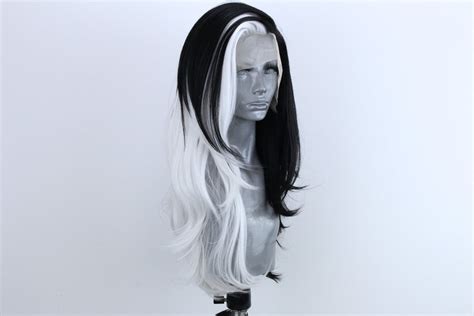 lily half black half white cruella webster wigs