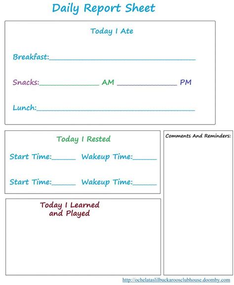 Each of the girls has their own sheet that is laminated. daily-report-sheet.jpg | Daycare forms, Daycare daily sheets, Preschool daily report