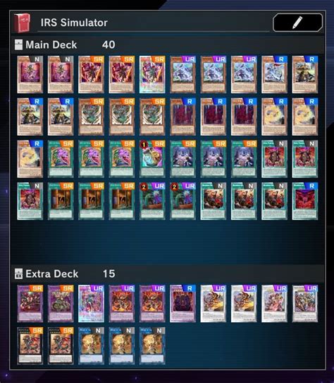 Irs Simulator Deck Explanation In The Comments Rmasterduel