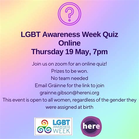 Here Ni Lgbt Awareness Week Quiz Online May 19 2022