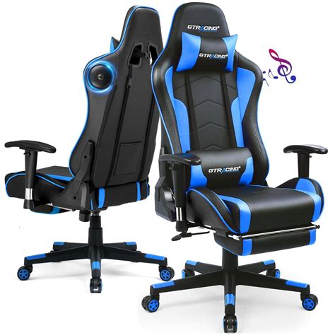 Gtplayer Gaming Chair With Bluetooth Speakers Music Office Chair With
