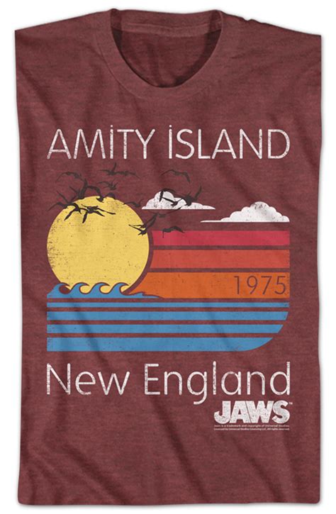 Amity Island New England Jaws Movie T Shirt