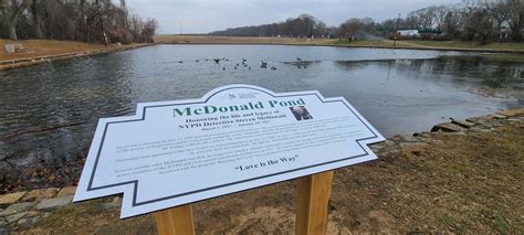 New Signage Unveiled At Hempstead Lakes Pond To Honor Local Hero