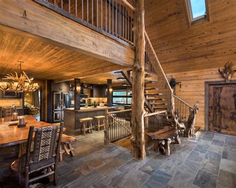 Rustic Cabin Stairwell and Loft | HGTV