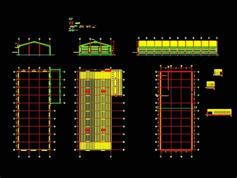 Industrial Building Structure Design In Autocad Cad Library