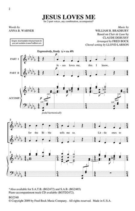 Jesus Loves Me By Claude Debussy 1862 1918 And William B Bradbury