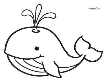 Whale Coloring Pages - 30 Printable Sheets - Easy Peasy and Fun