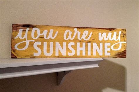 You Are My Sunshine Reclaimed Wood Style By Sugarcoatedsentiment Hand Painted Wood
