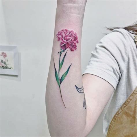 160 Best Carnation Flower Tattoo Designs With Meanings 2021