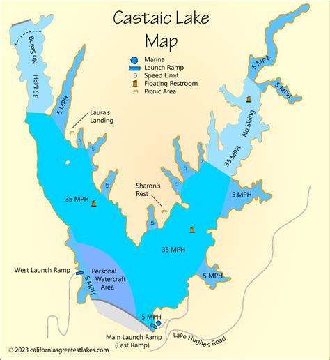 Castaic Lake Map
