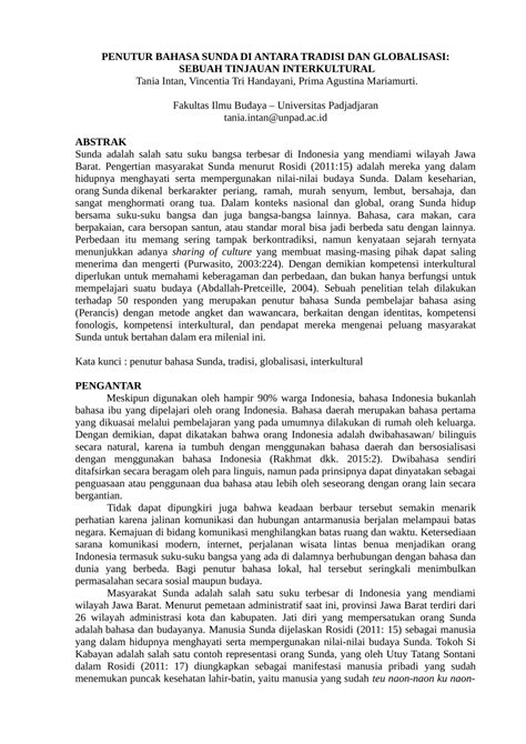Contoh Artikel Bahasa Sunda Tentang Kebudayaan Ahmad Marogi