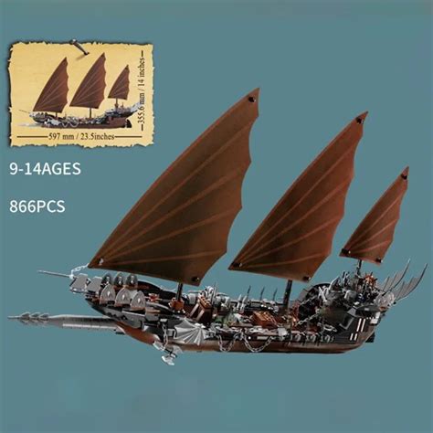 Moc 16018 Lord Of Ring Pirate Ship Ambush Bricks Toy