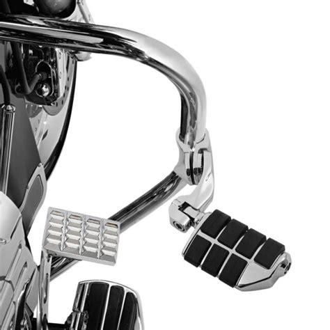 Chrome 1 14 Highway Foot Pegs Pedals Crash Bar For Harley Touring