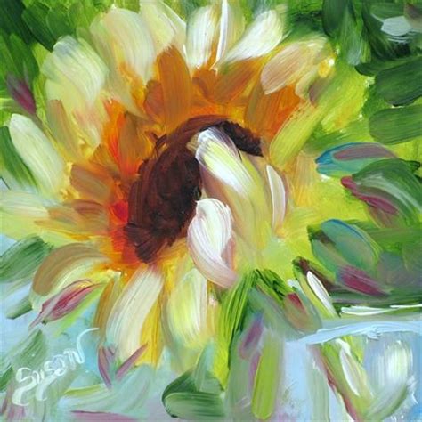 Morning Sunflower Original Fine Art For Sale By Susan E Jones