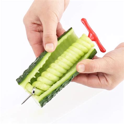 Manual Spiral Screw Slicer Potato Carrot Cucumber Vegetables Spiral