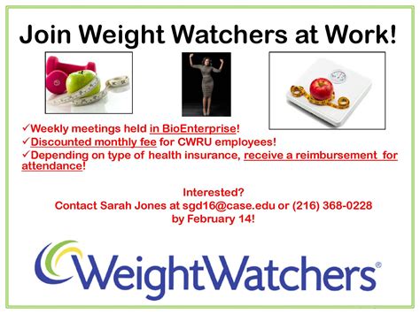 New weekly Weight Watchers at Work meetings begin this month